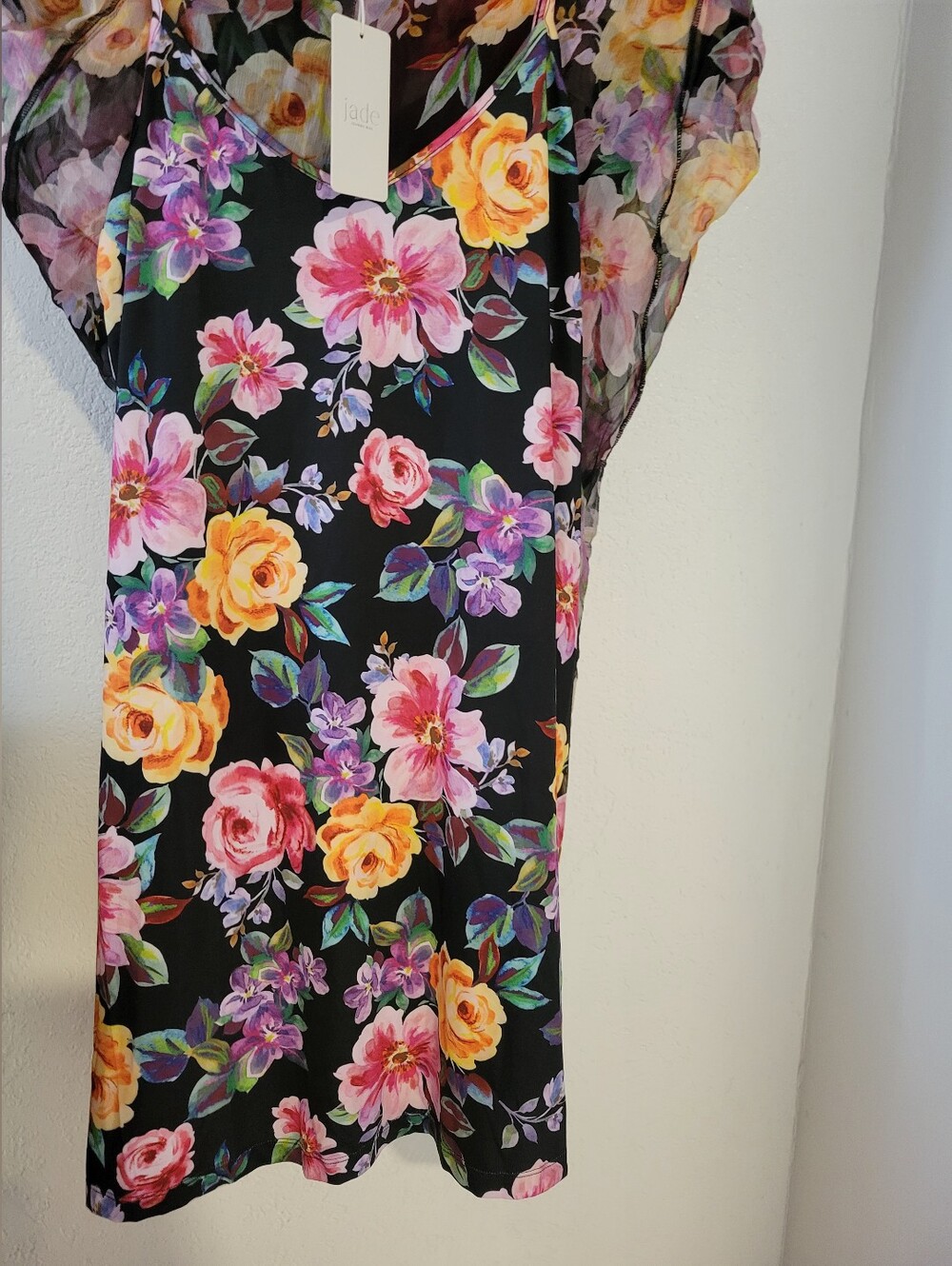 Jade S Black Multicolor Floral